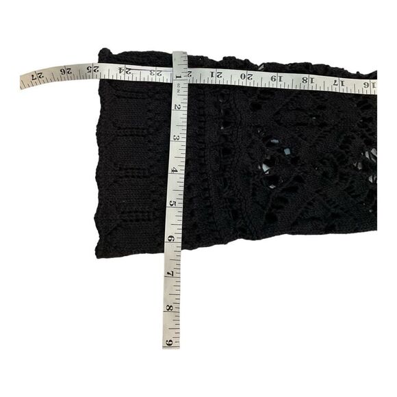 ANTHROPOLOGIE Women’s Pointelle Duster Cardigan Sweater  Black Size XS - Picture 13 of 14